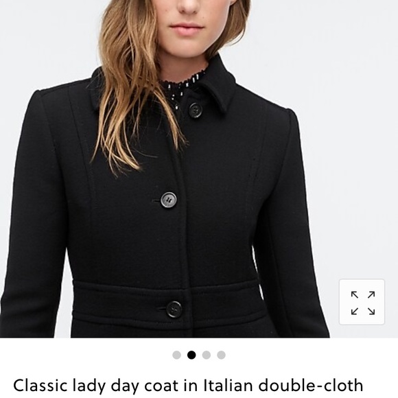 J. Crew Black Women's Lady Day Coat - Picture 2 of 6